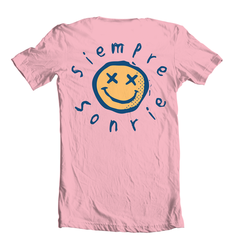 Camiseta smile pocket y espalda