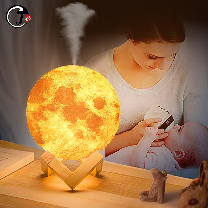 Humidificador Luna Lampara Difusor 3D