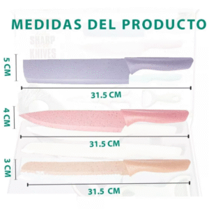Set Cuchillos Cocina X6 Piezas