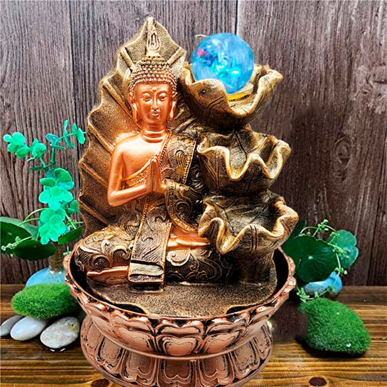 Fuente De Agua Buda Hoja Meditacion 0364