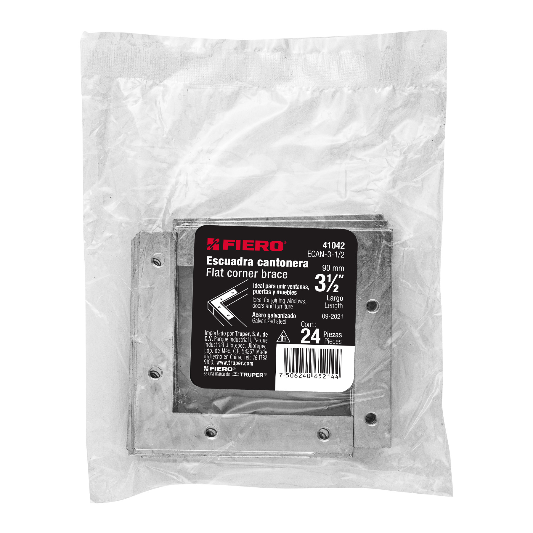 Ángulos refuerzo  en acero 3.1/2″ X 5/8″