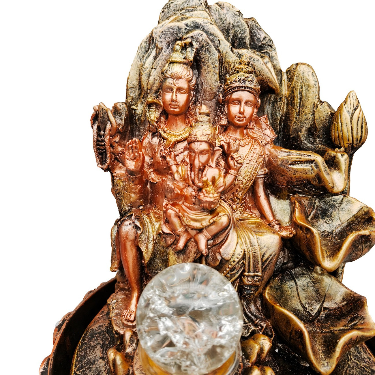 Fuente De Agua Shiva Y Parvati Gane 0346 - Imagen 2