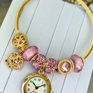 P-9-2 RELOJ PULS DOR PERLA ROSA CORA
