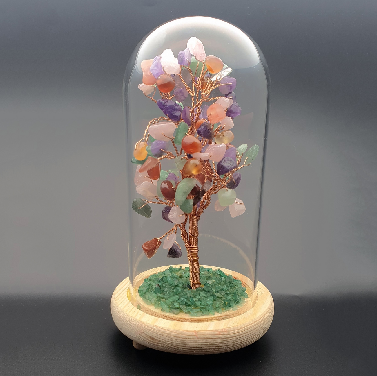 Árbol Cuarzo 7 Chakras Encapsulado