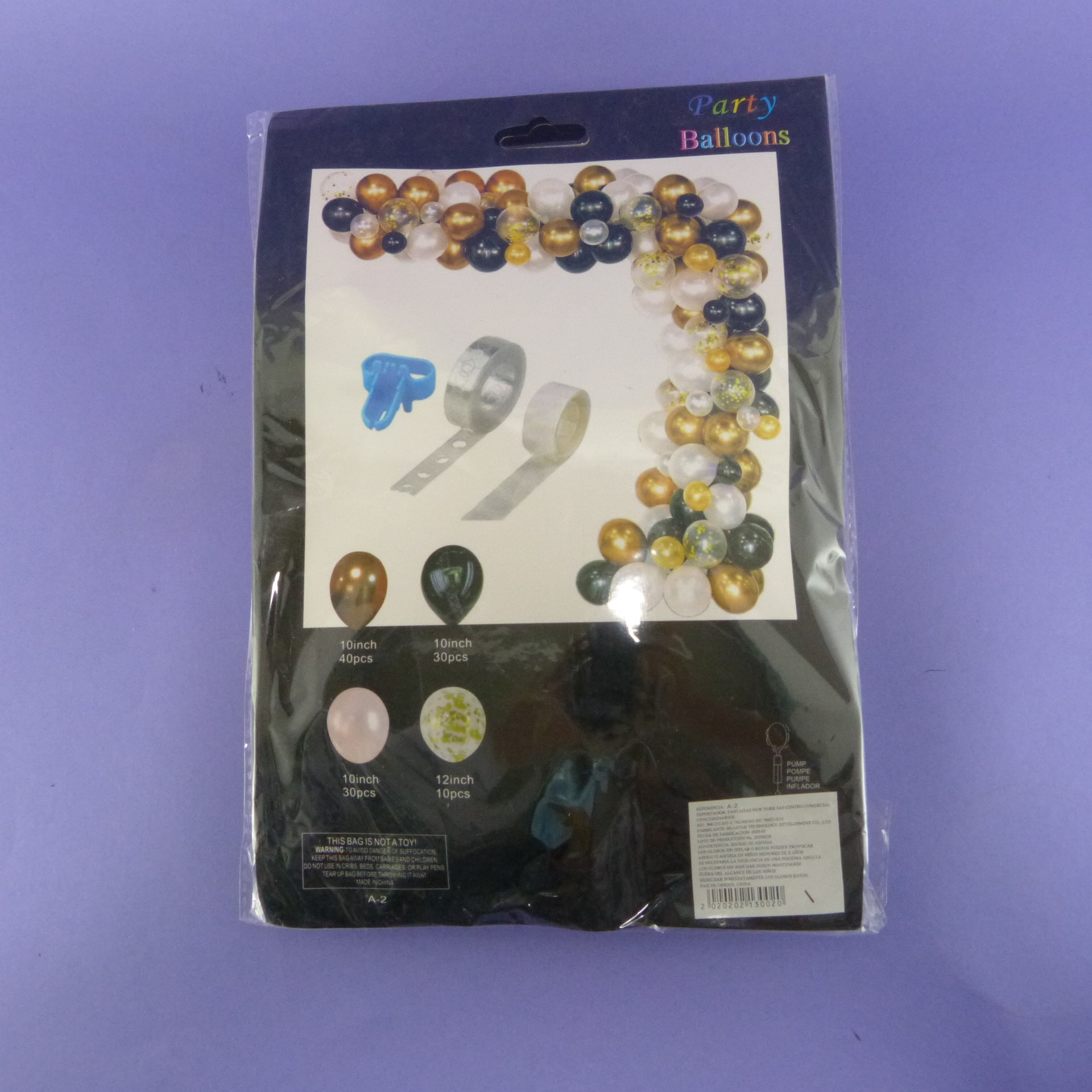 Set buquet 110 piezas Negro, Dorado , B