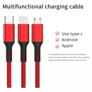 Cable trenzado 3 en 1