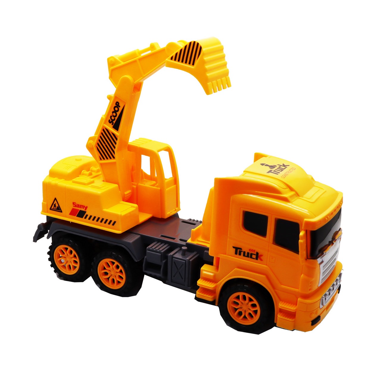 Excavadora Bulldozer Amarillo Camión