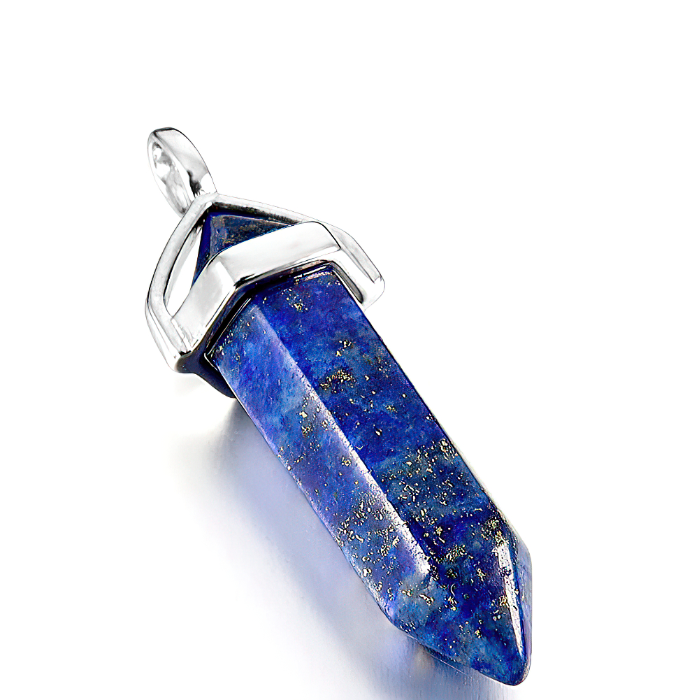 Collar Cuarzo Lapislazuli Pendulo + Estu