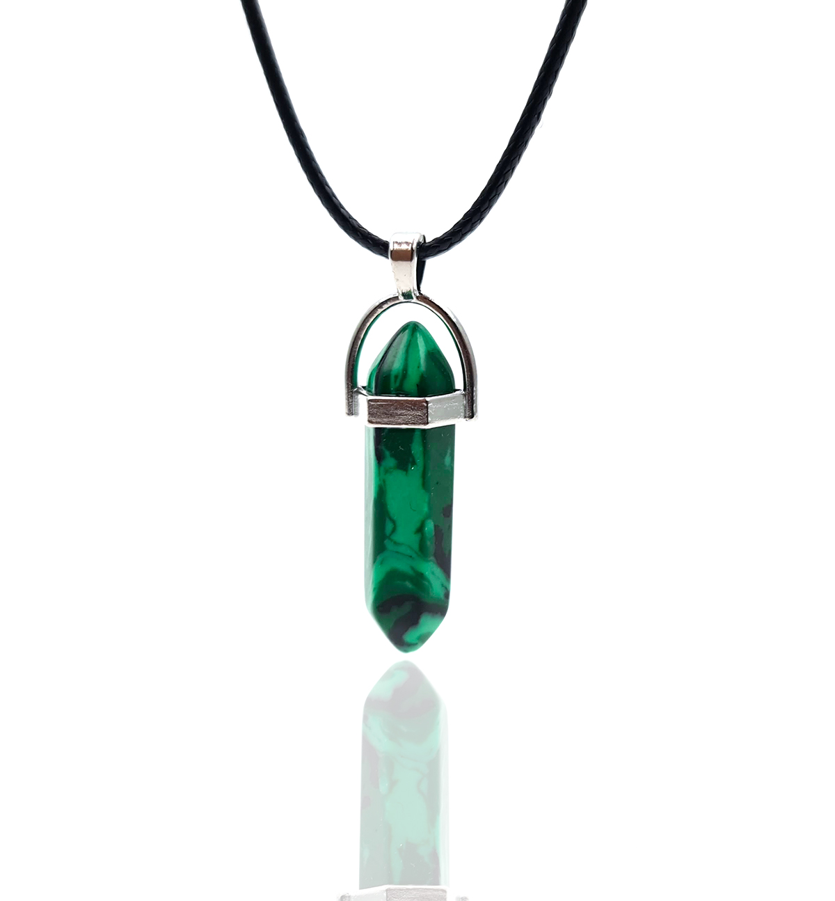 Collar Cuarzo Malaquita Pendulo Energeti