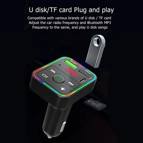Transmisor Receptor FM Bluetooth5.0 Para