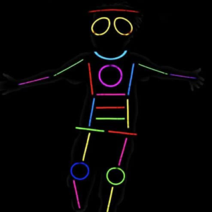 Traje neon hora loca x 136pcs