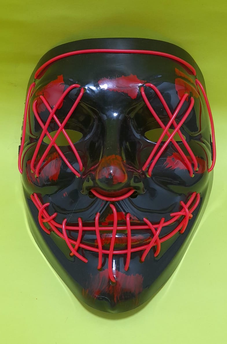 Mascara Hallowen con Luz FUCSIA - Imagen 2