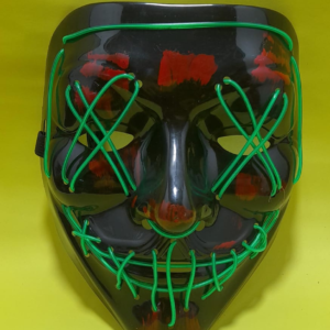 Mascara Hallowen con Luz VERDE OSCURO