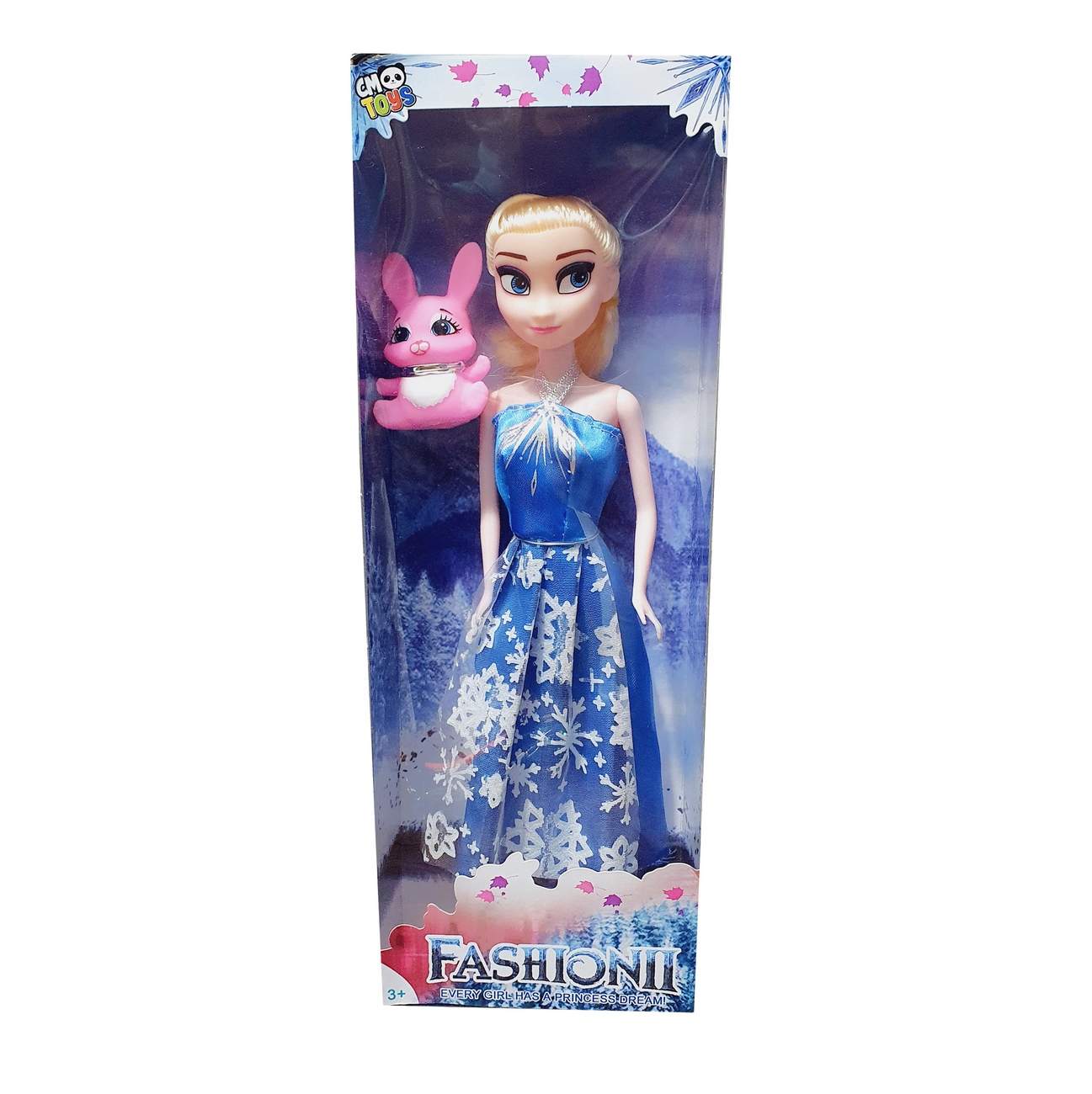 Muñeca Princesa Frozen Azul Juguete Niña