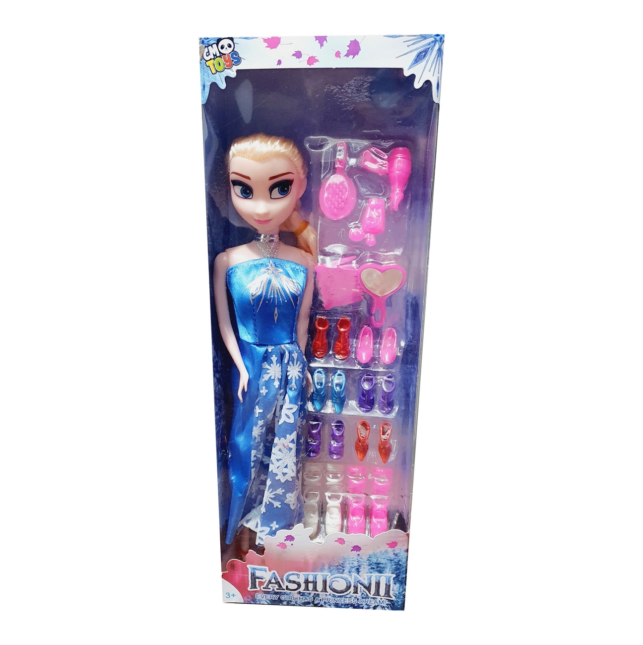Muñeca Princesa Frozen Azul Juguete Niña