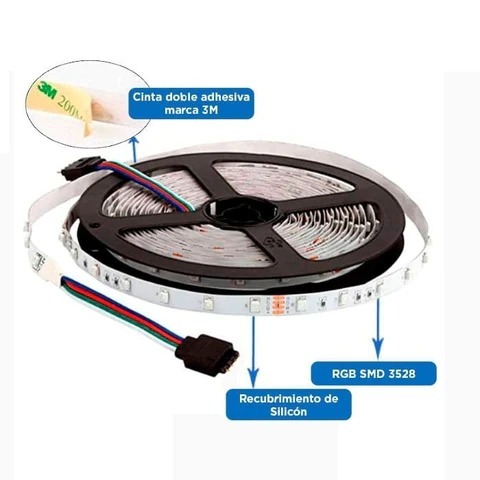 Cinta Led RGB Con Control 5Metro