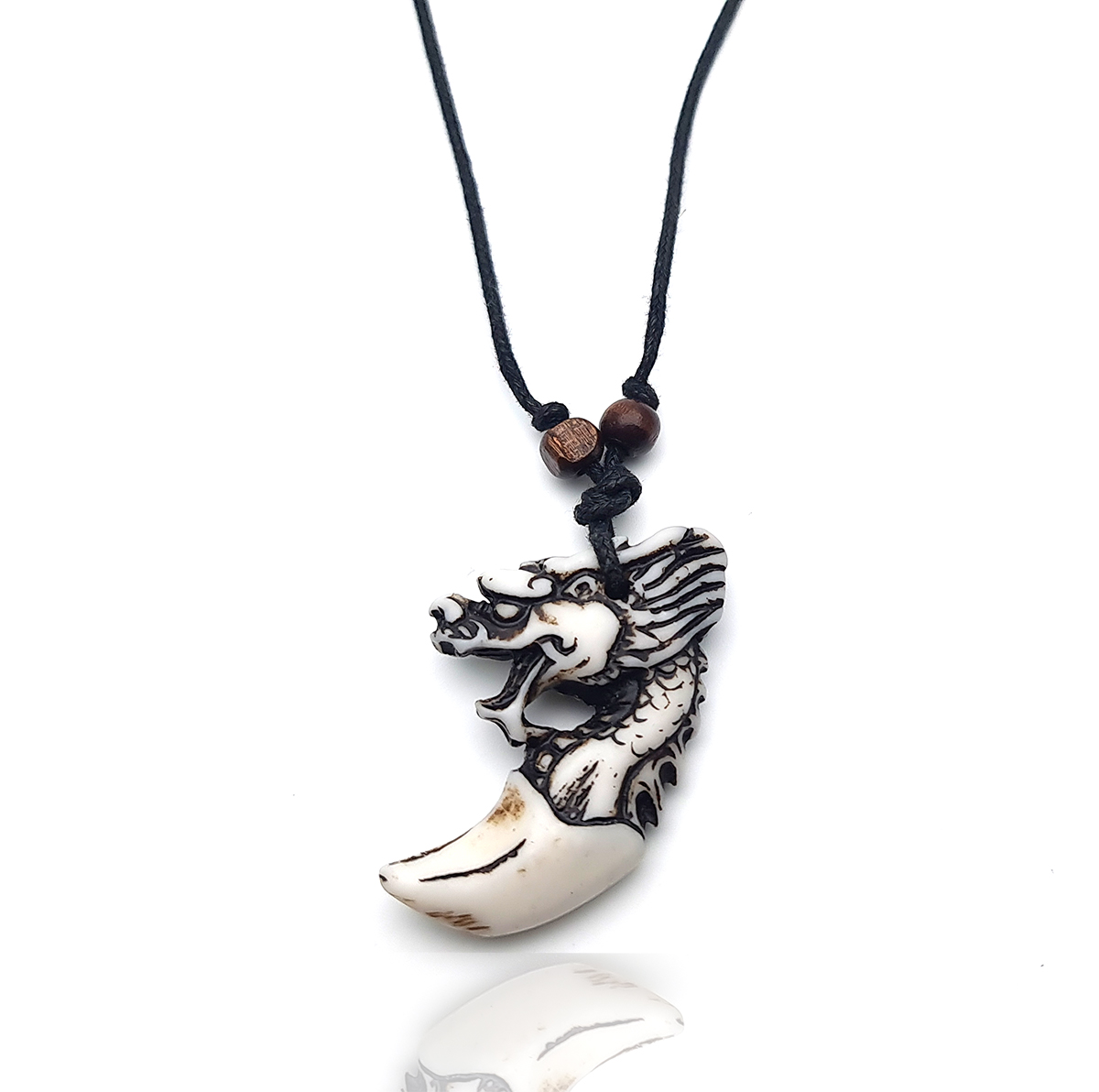 Collar Colmillo Dragon Chino + Estuche