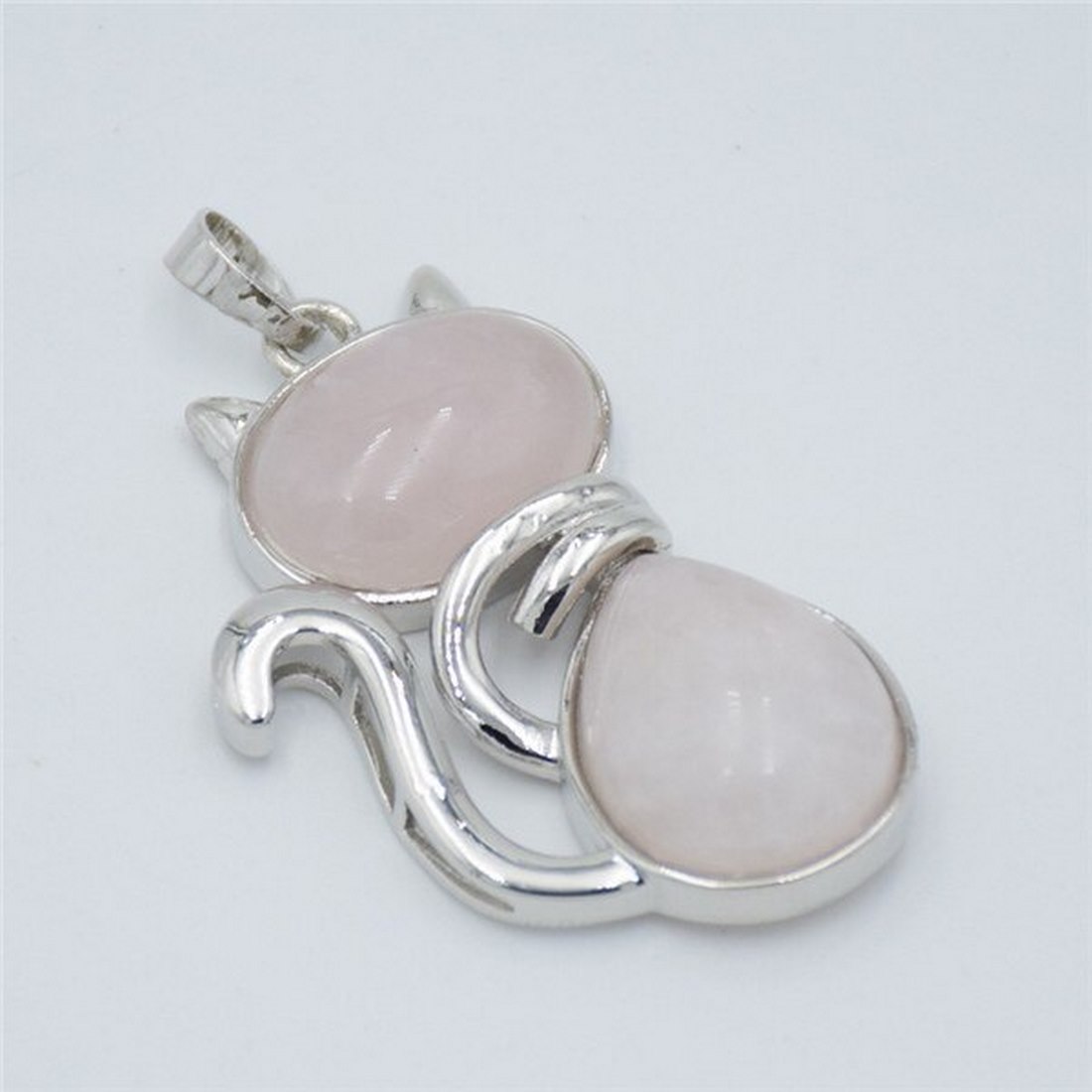 Collar Gato Cuarzo Piedra Rosa