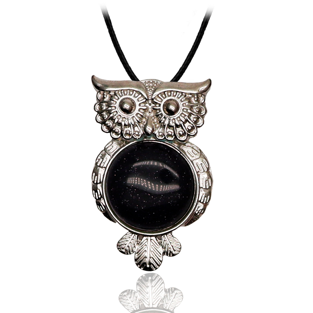 Collar Buho Cuarzo Lluvia De Plata Prote