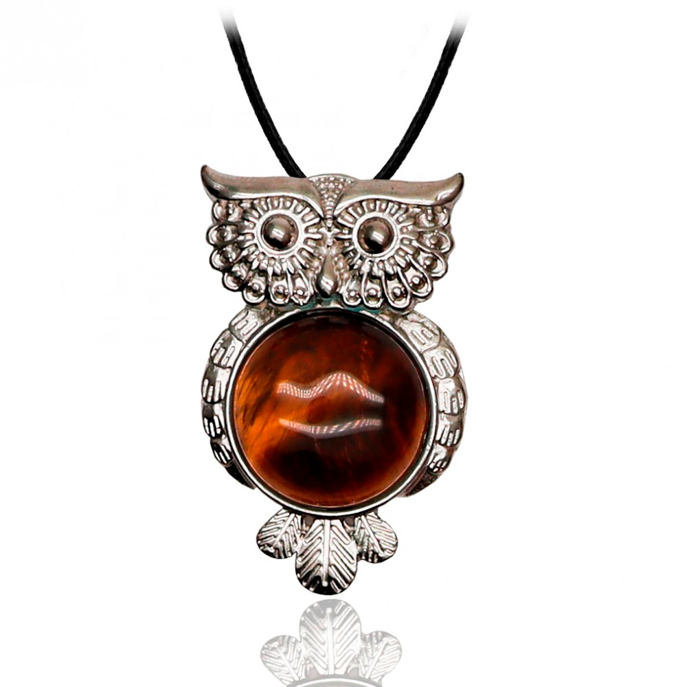 Collar Buho Cuarzo Ojo De Tigre Protecci
