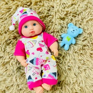 Bebe en pijama con osito