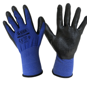 GUANTE NITRILO RAYADO AZUL