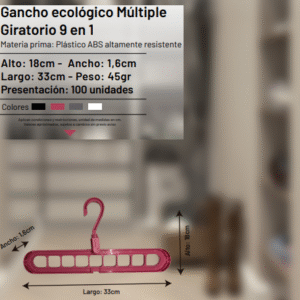 Organizador de ganchos ecologico x3und