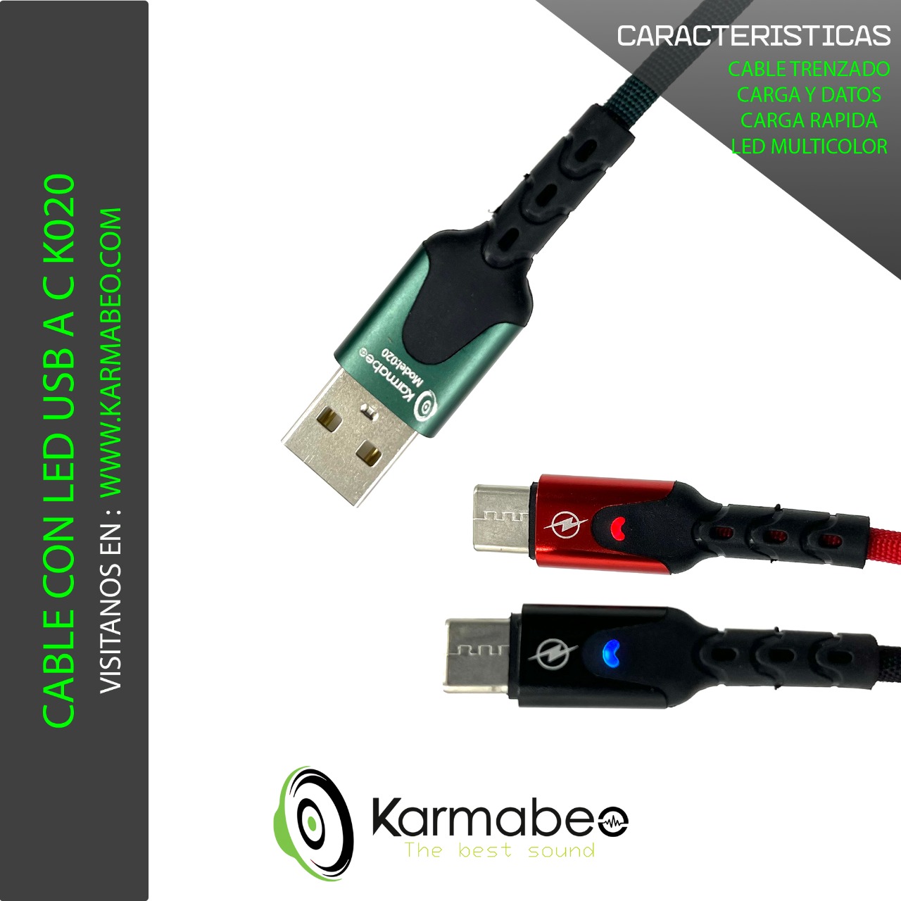 CABLE DATOS CARGA RAPIDA K020