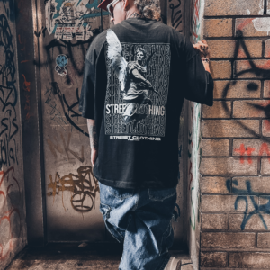 CAMISETA OVERSIZE ANGEL NEGRA