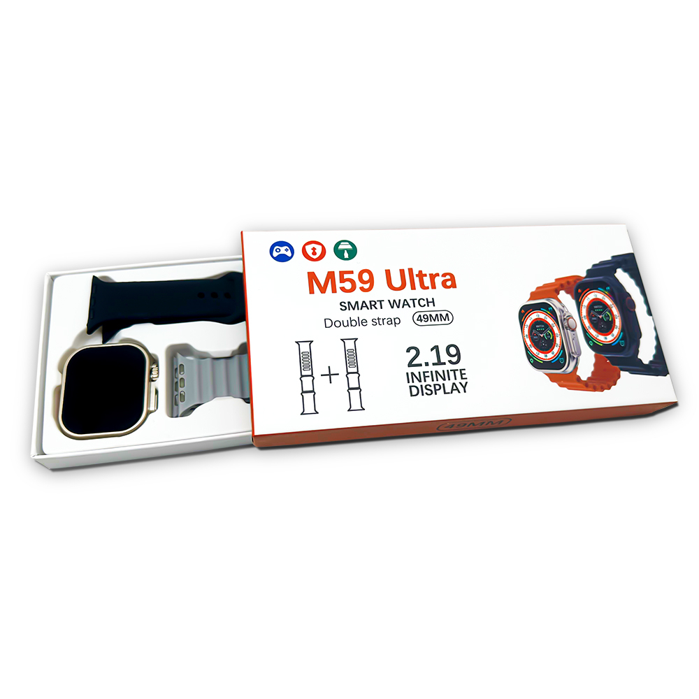 SmarWatch M59 Ultra 2 Manillas Neg/Blanc