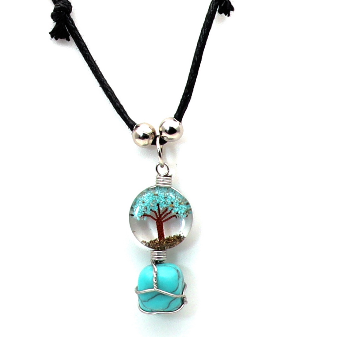 Collar Arbol De La Vida Cuarzo + Estuche