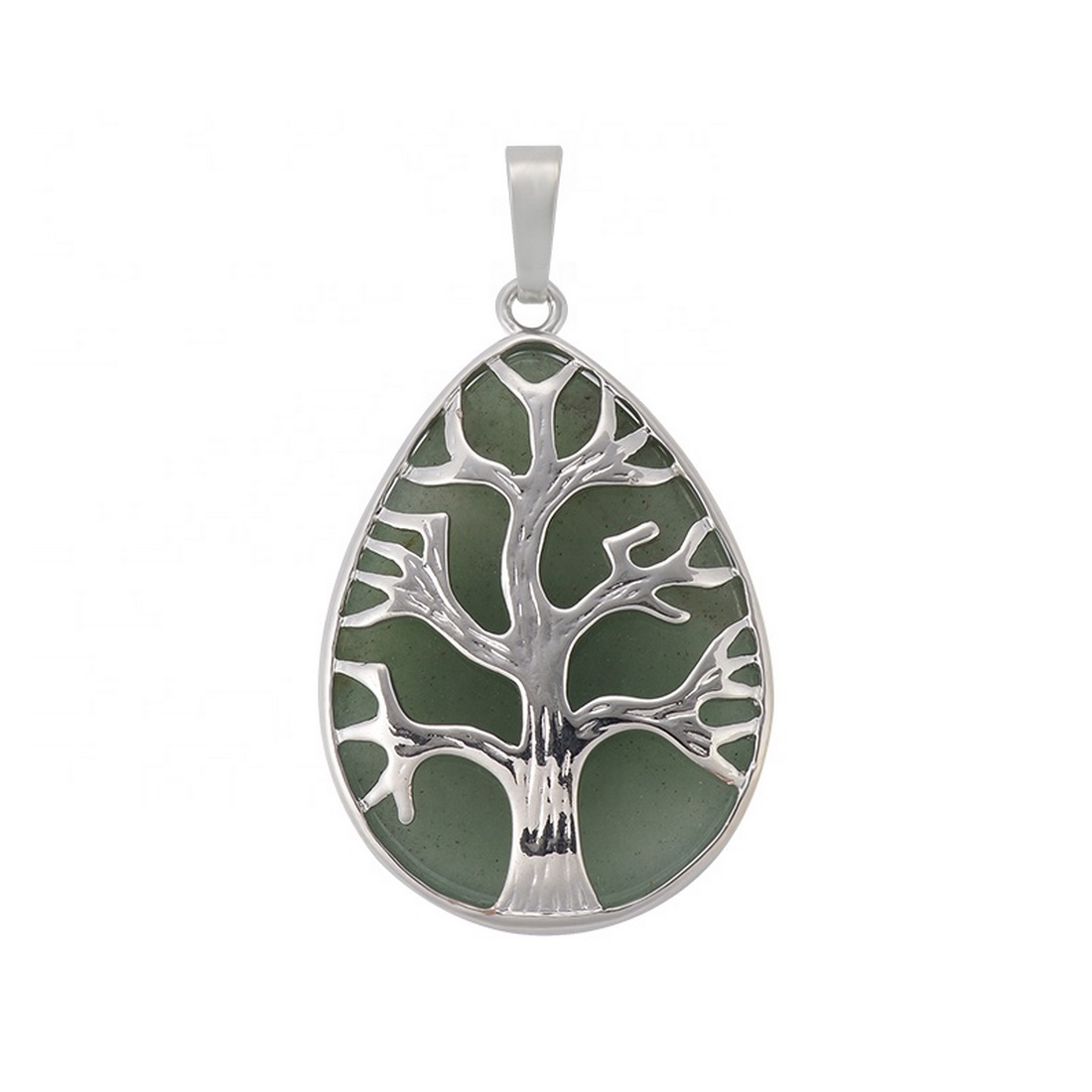 Collar Árbol Cuarzo Jade + Estuche