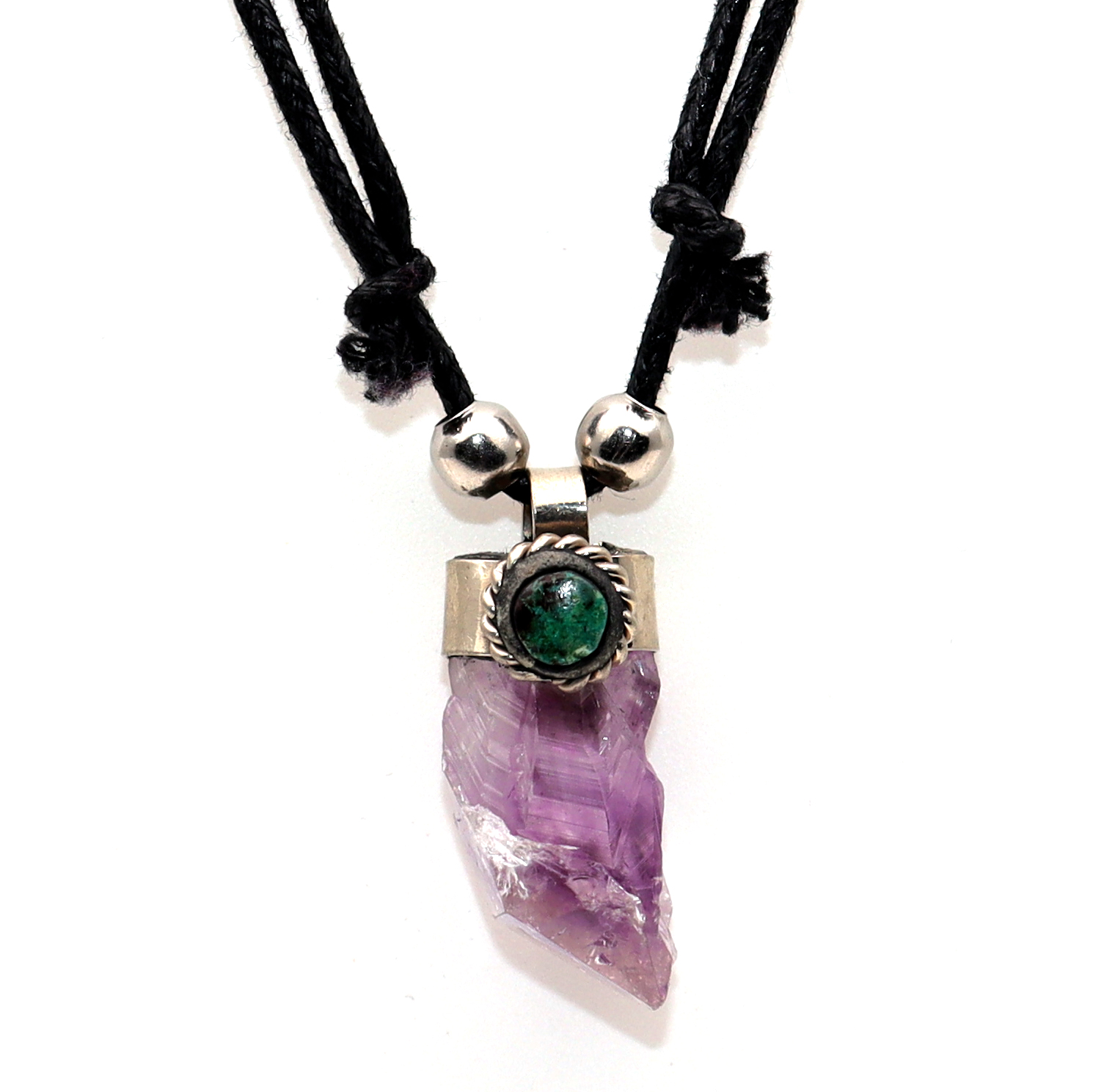 Collar Cuarzo Amatista En Bruto Energeti