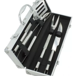 Set Bbq Caja En Aluminio Con Utensilios