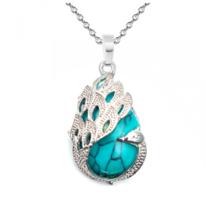 Collar Pavo Real Cuarzo Turquesa