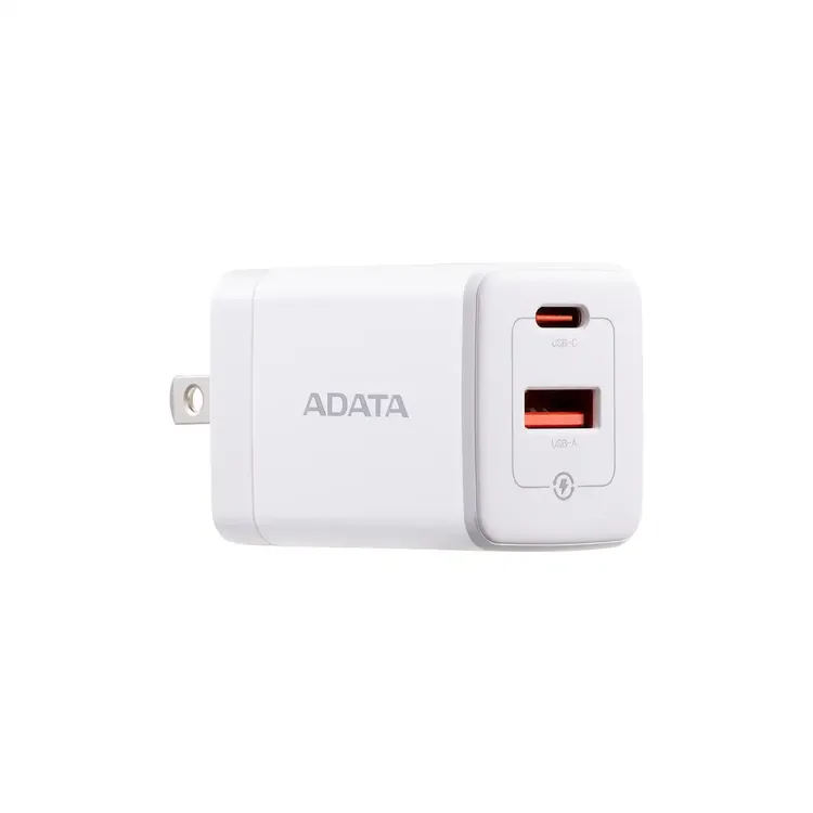 Adaptador|Cargador de Pared ADATA dual (USB-C 20W |USB-A 15W) 35W Carga Rápida Blanco