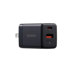 Adaptador|Cargador de Pared ADATA dual (USB-C 20W |USB-A 15W) 35W Carga Rápida Negro