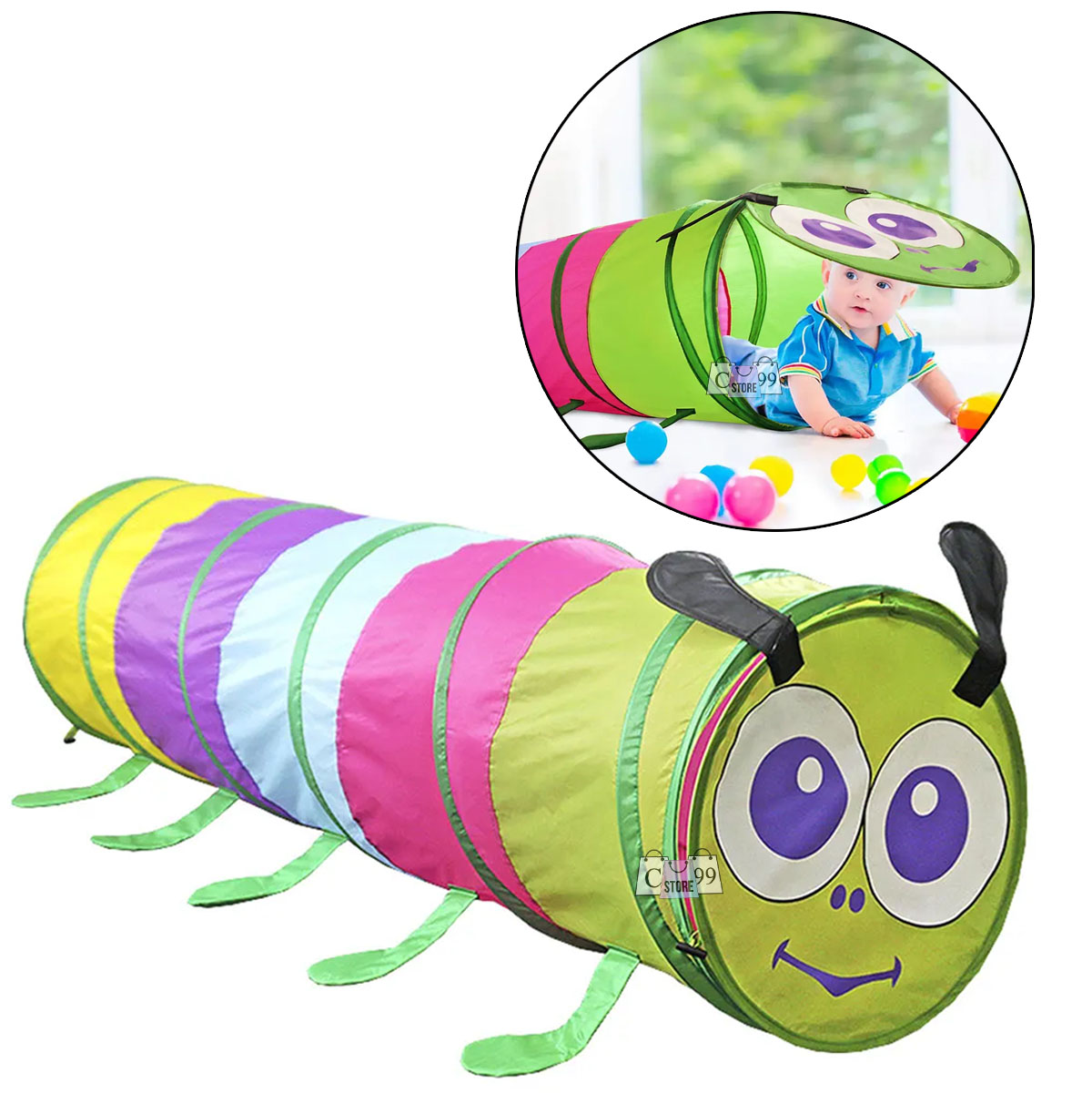 Túnel Para Niños Gusano Plegable - Imagen 2