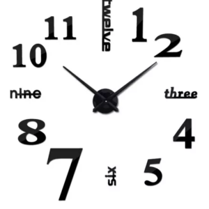 Reloj De Pared Diseño Elegante 3D