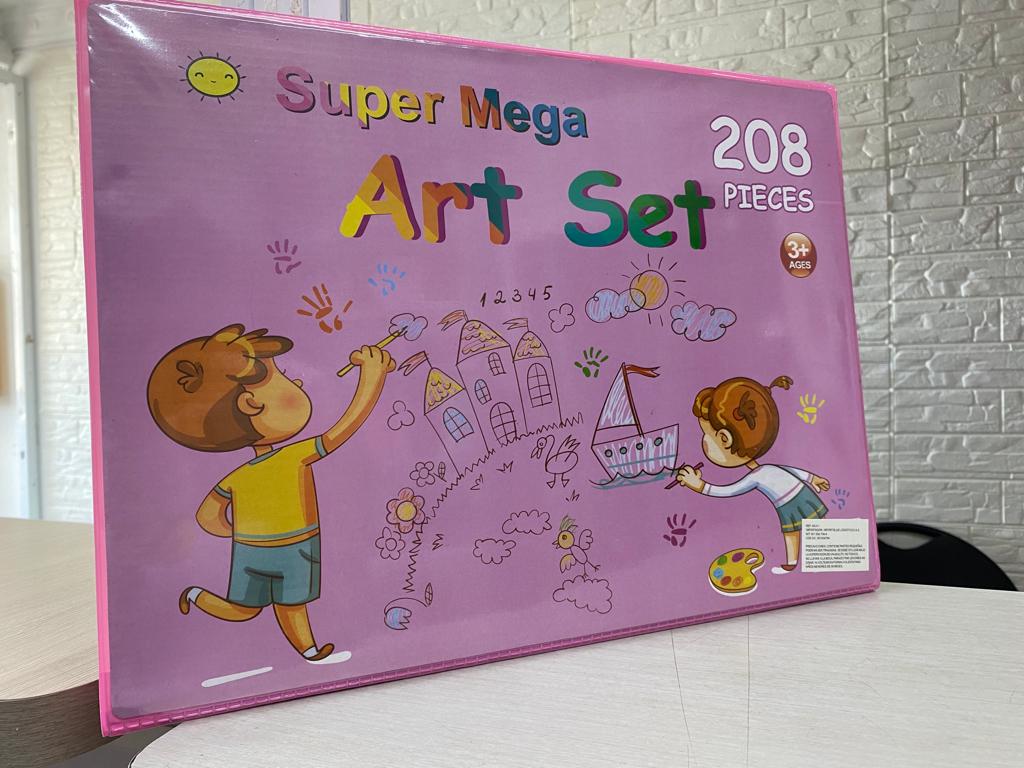 MEGA SET DE ARTE,KIT ESCOLAR 208 PIESAS - Imagen 2