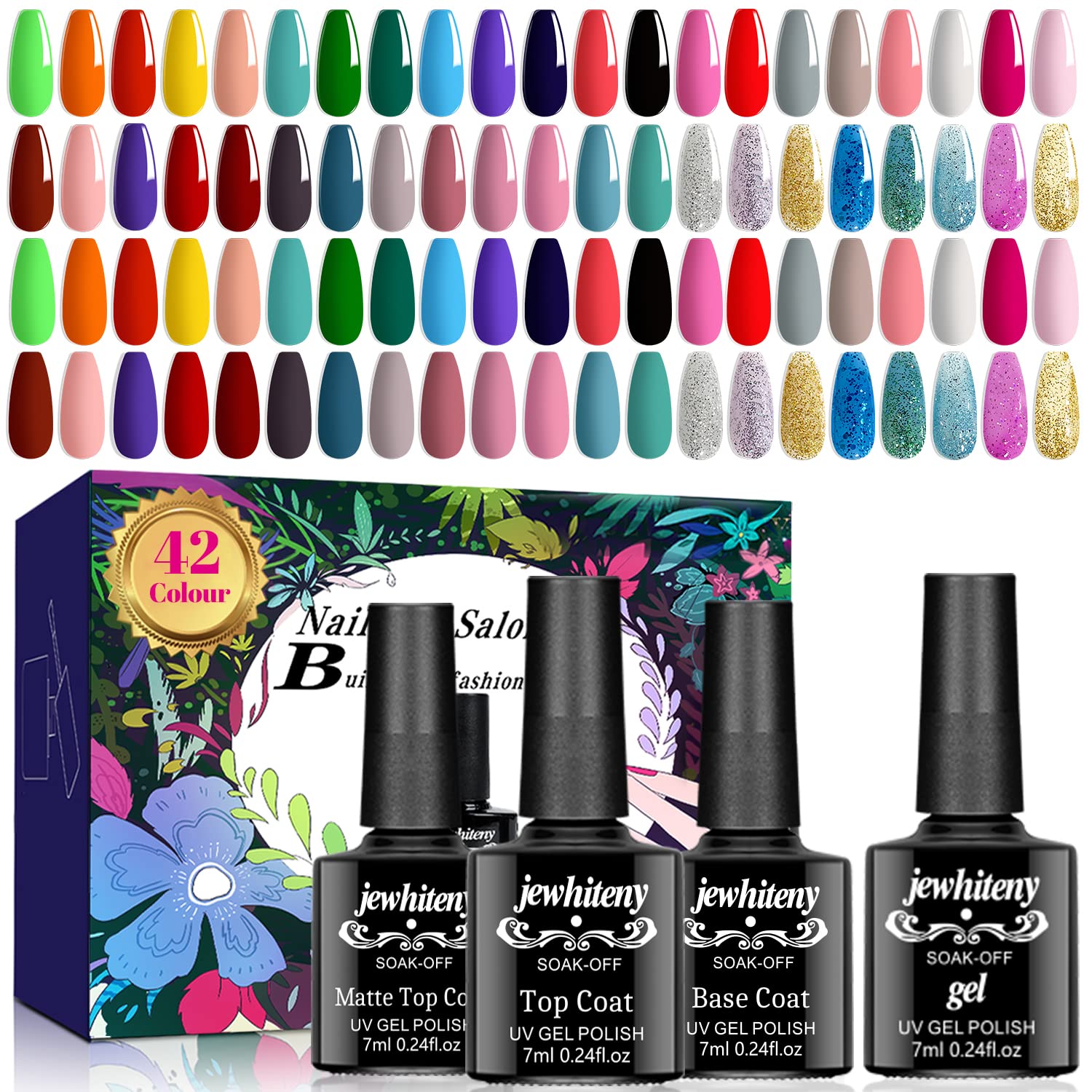 Juego de 45 esmaltes de uñas de gel, kit