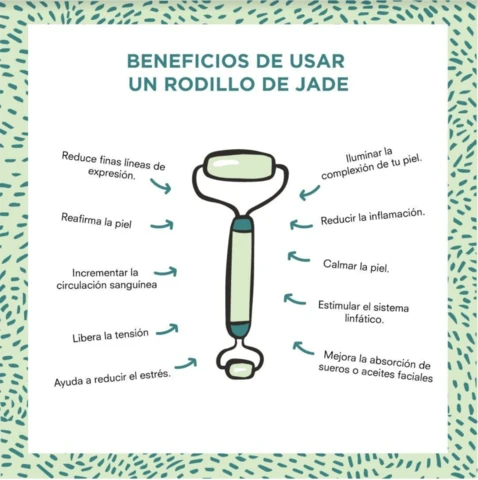 Rodillo Jade Gua Sha Tratamiento Facial