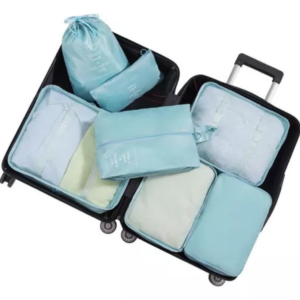 Organizador Kit Viajero 7 Unidades Azul