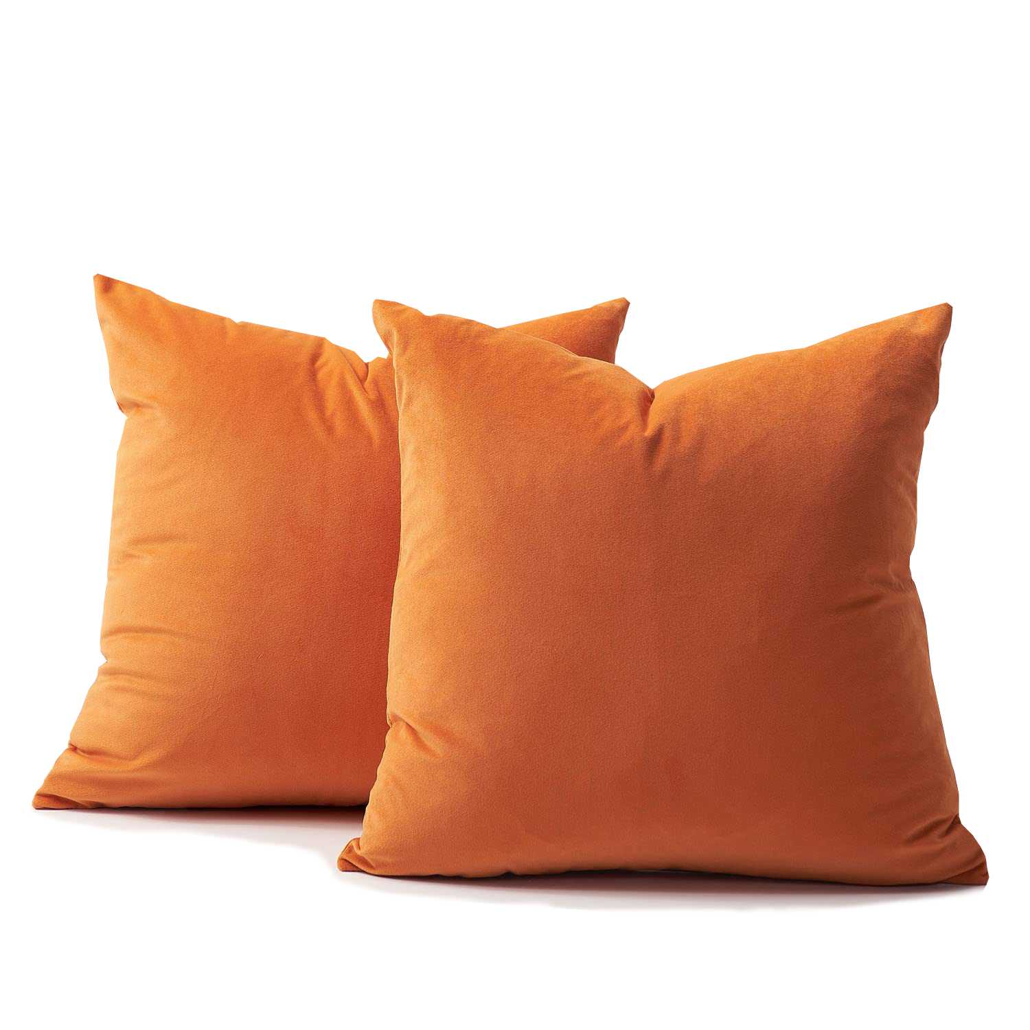 Cojin X2 Decorativo En Tela Naranja