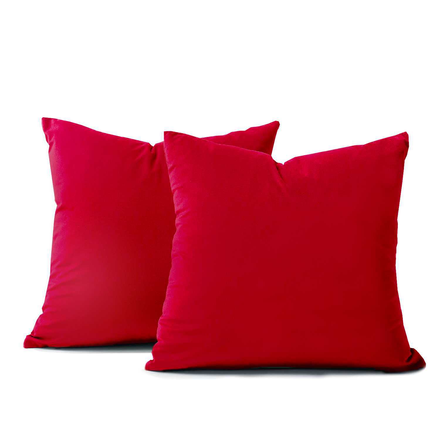 Cojin X2 Decorativo En Tela Rojo