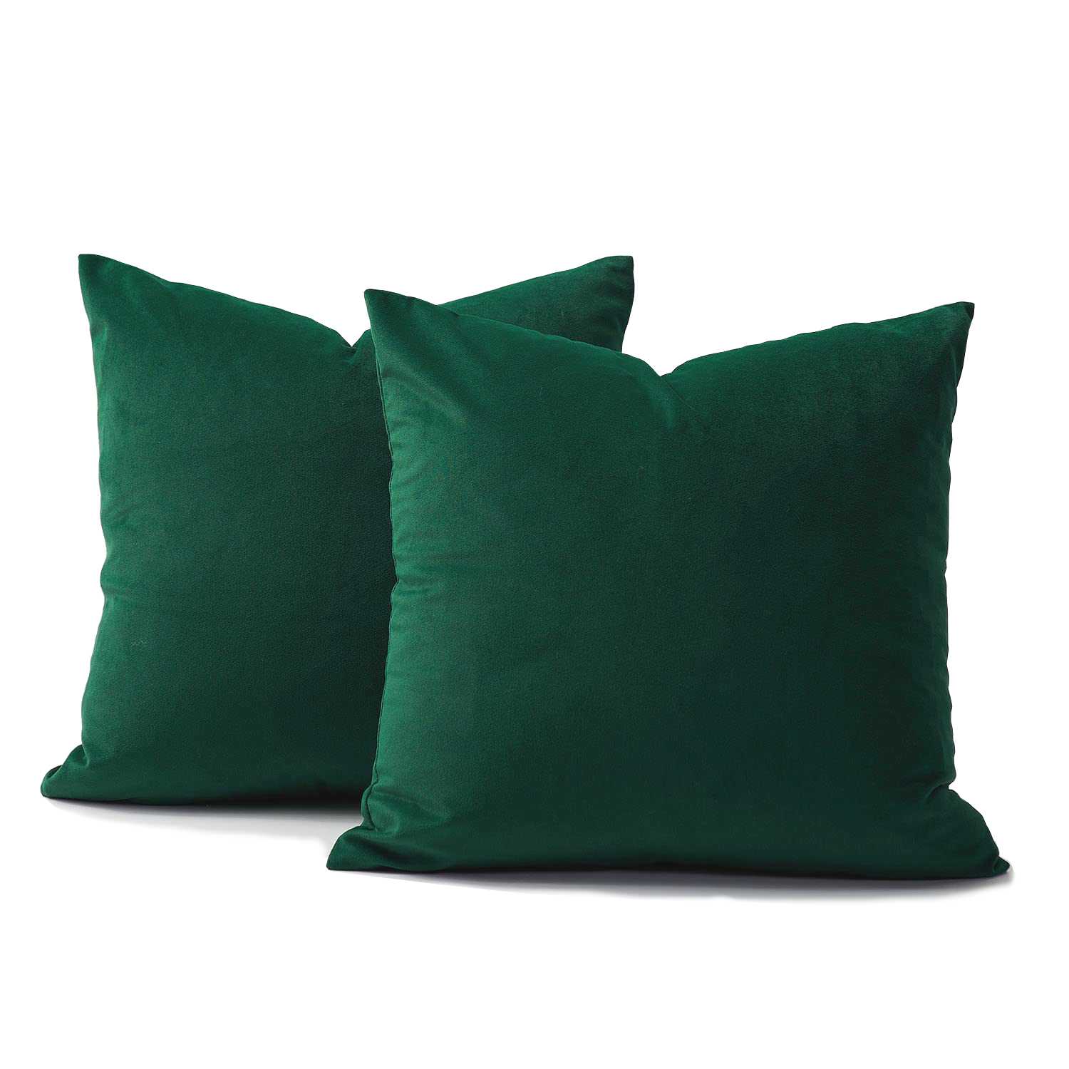 Cojin X2 Decorativo Tela Verde Esmeralda
