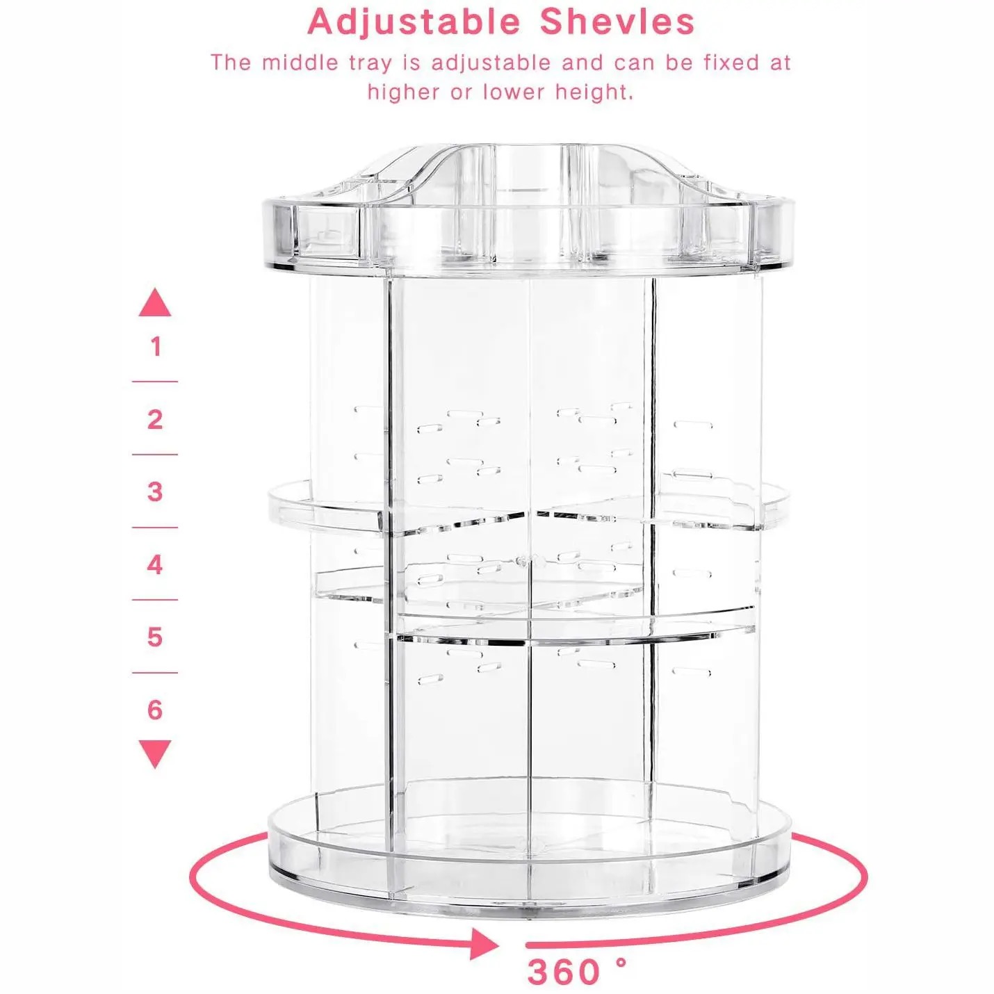 Organizador cosmeticos movil 360 grados