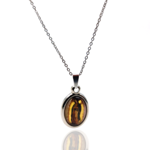 Collar Virgen Cadena En Acero