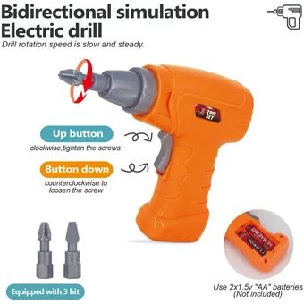 Juguete Taladro Didáctico 3D 4 en 1