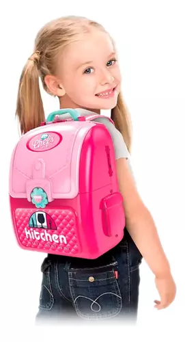Set Cocina Infantil Portátil Para Niñas